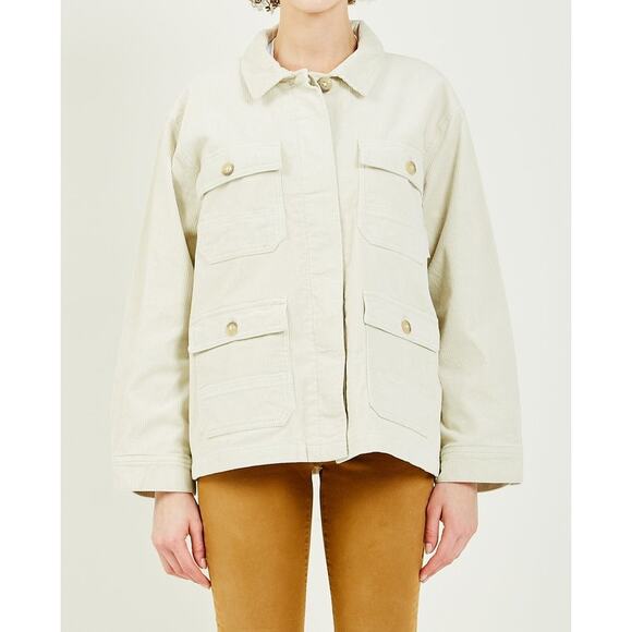CLOSED THE CORDUROY WORKER BARN UTILITY JACKET SHACKET IN OFF WHITE, Sz XS - Picture 1 of 16